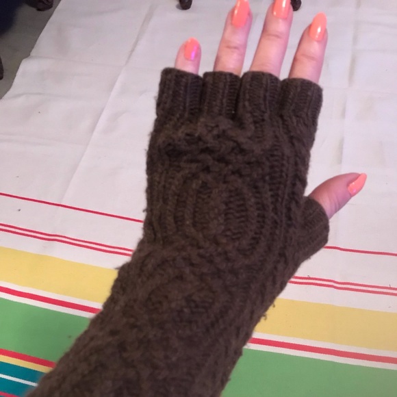 NWT Ralph Lauren Wool Cashmere Blend Red Cable Knit Gloves Mittens